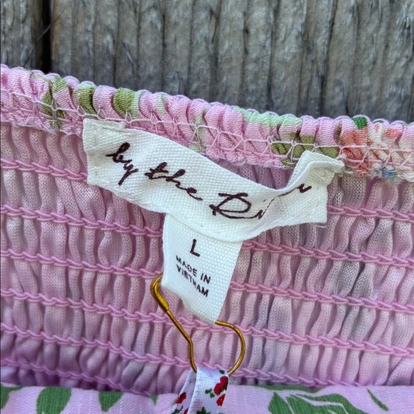 By The River Floral Pink Puff Midi Sleeve Dress - Picture 8 of 15